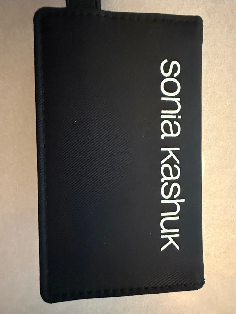 Sonia Kashuk Black Wristlet Mini Makeup Brushes Pouch with Logo